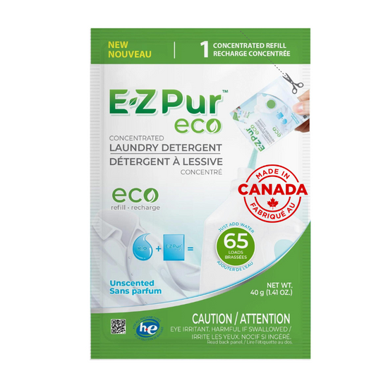 65 Loads - EZ Pur Eco Laundry Detergent Refill (Unscented)