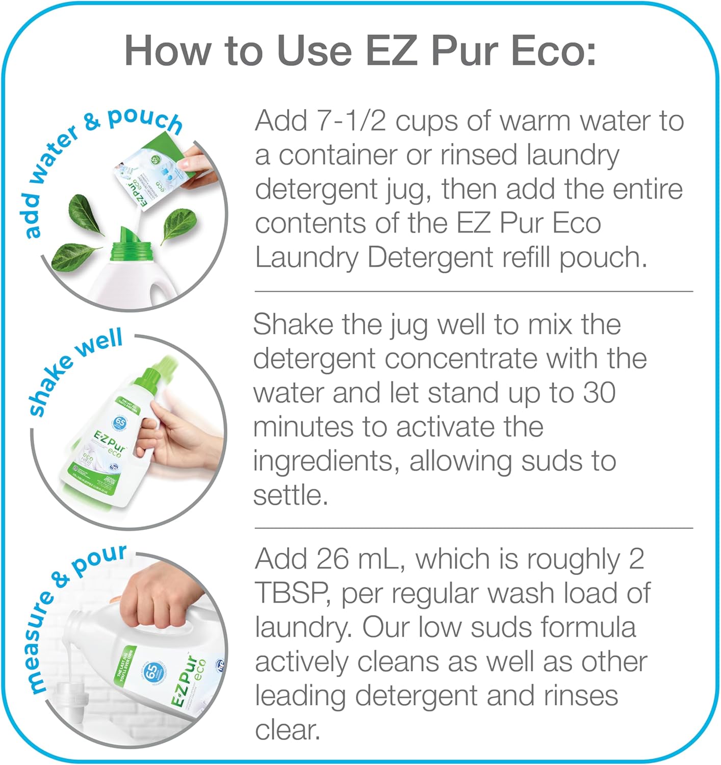 E-Z Pur Eco – Concentrated Natural Laundry Detergent Refill