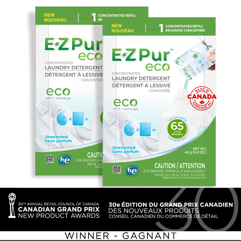 130 Loads - EZ Pur Eco Laundry Detergent Refill (Unscented)