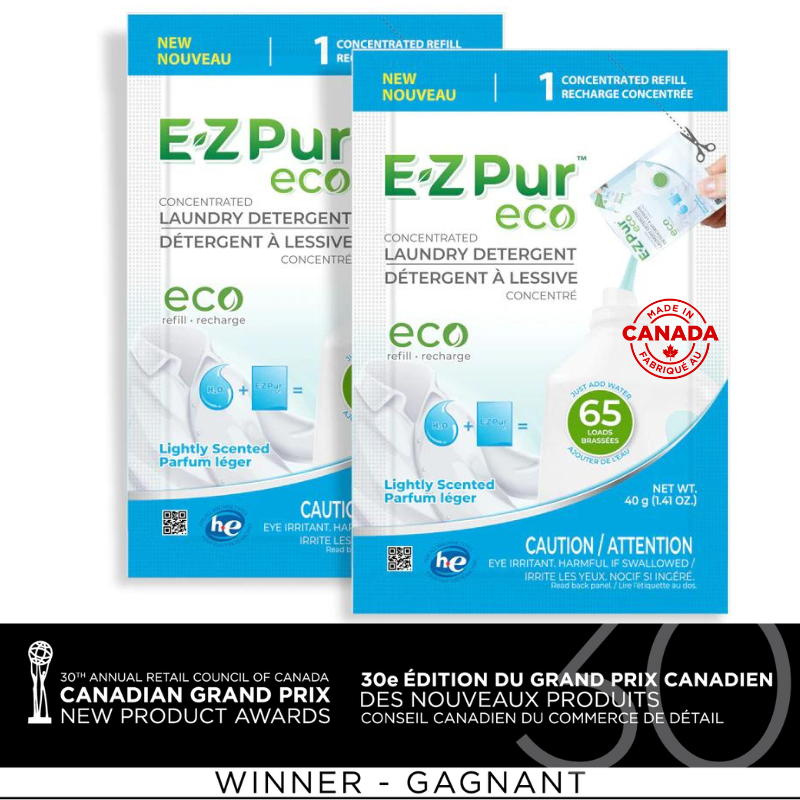 130 Loads - EZ Pur Eco Laundry Detergent Refill (Lightly Scented)