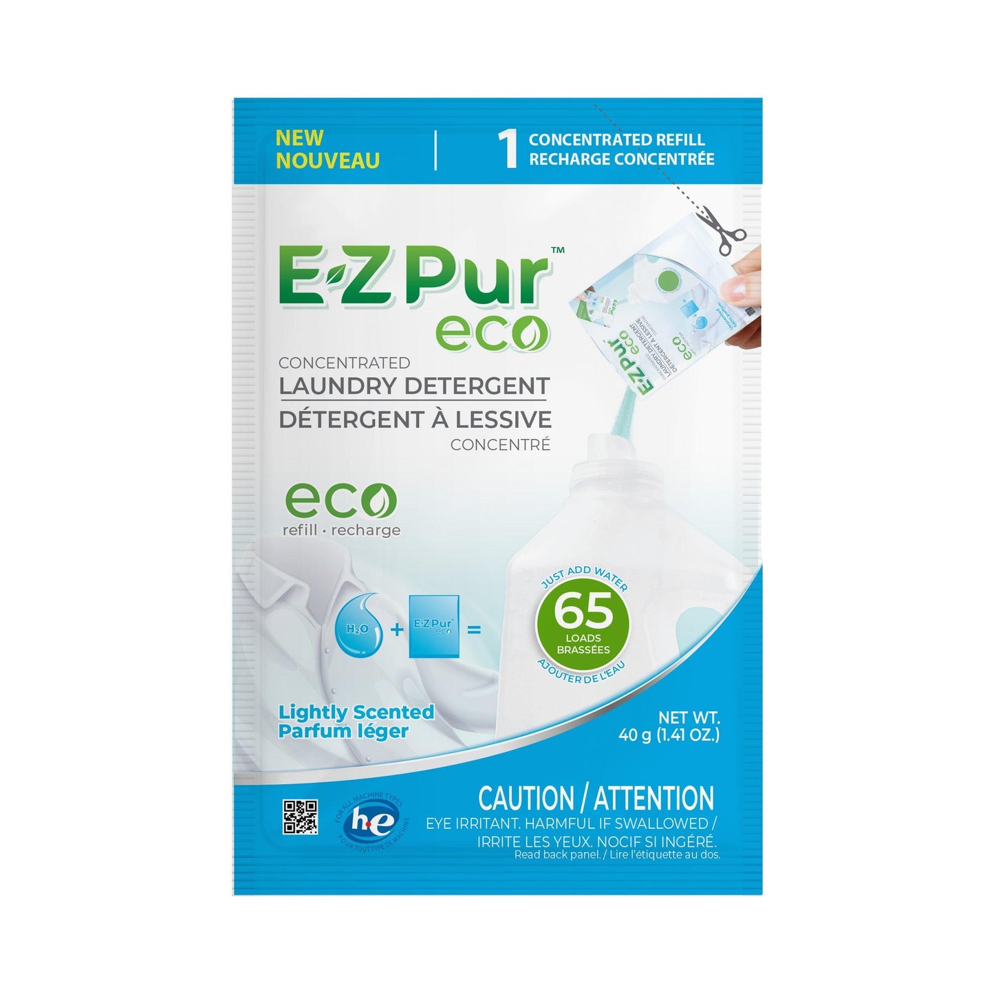 Laundry Detergent Concentrate - Lightly Scented (65 Loads) - EZ Pur Eco